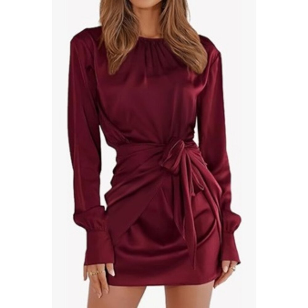 NWT Satin Tie Dress
